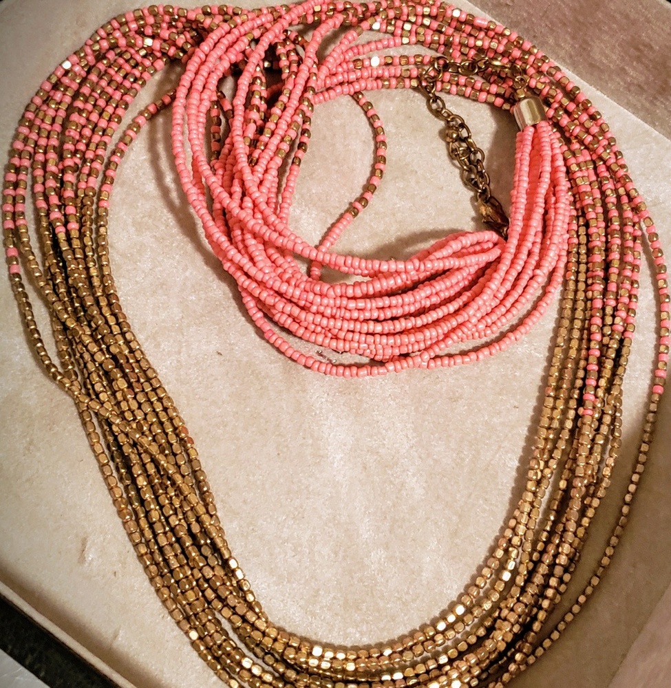 Gold & Pink Necklace